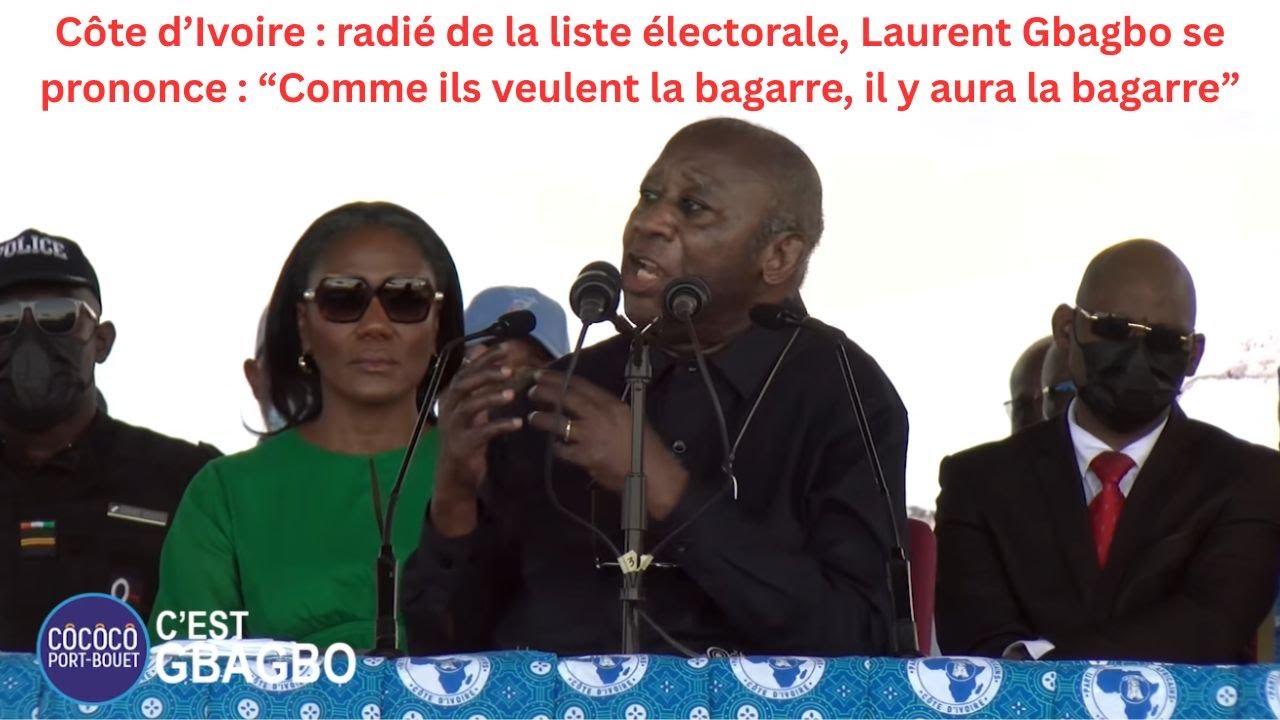 Gbagbo: « vous venez trouver un fils authentique chez lui, et vous voulez le piétiner chez lui ». Gbagbo promet de faire « tout » pour que Ouattara ne soit pas candidat pour un 4e mandat (Discours)