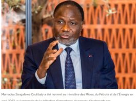 Le ministre ivoirien des Mines, du Pétrole et de l’Énergie, Mamadou Sangafowa Coulibaly