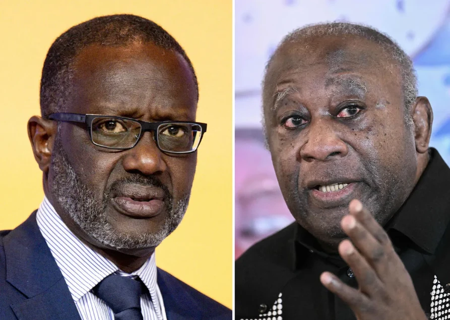 LAURENT GBAGBO (À D) AURAIT TRÈS MAL ACCUEILLI LA DÉCISION UNILATÉRALE DE TIDJANE THIAM. PH : AFP/GETTY IMAGES
